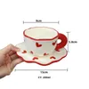 Mugs Christmas Present Ins Coffee Tea Cup Creative Heart Mug Romantic Gifts Ceramic Milk Coffee Cups Gift For Girlfriend Wife 231121