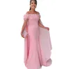 2023 Aso Ebi Lace Chiffon Mãe da Noiva Vestidos Sereia Sexy Verão Country Evening Party Aniversário Casamento Convidado Vestidos Vestidos ZJ027