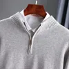 Herensweaters Puur kasjmier trui Heren gebreid Groot formaat High-end top 100% wol Halfhoge hals Dikke trui Winter Jeugd Wild Warm 231122