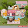 Doll House Accessories Transformable bus Pretend Toys Dollhouse Miniature Accessories Furniture RV School Bus Kitchen Play House Christmas gift 231122