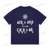 Xinxinbuy Men Designer T-shirt T-shirt 23SS Tape Letter Fotosynthese Kortelige mouw Katoen vrouwen Zwart geel witblauw XS-l