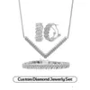 Lab Grown Diamond Igi/Gia Design Personalize 14K 10K Gold Sier Gemstone Pulseira Colar de joias finas