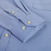 Herren-Freizeithemden Herren-Langarm-Oxford-Karo-Streifen-Freizeithemd Aufgesetzte Brusttasche auf der Vorderseite Normale Passform Button-Down-Kragen Dicke Arbeitshemden 230421