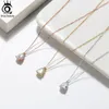 Pendant Necklaces ORSA JEWELS 925 Sterling Silver Teardrop Shape Solitaire Cubic Zirconia CZ Bridal Pendant Necklace For Women Fine Jewelry APN10 231121