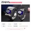 Cluster Ringe ZDADAN 925 Sterling Silber Einstellbare Paar Ring Für Frauen Männer Mode Party Schmuck Geschenk