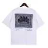 2023SS MENS DESIGNER BAND T SHIRTS Fashion Black White Short Rhde Sleeve Luxury Letter Mönster T-shirt Size S-5XL#RR8