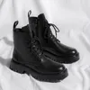 Boots Fashion Side Ankle Boot Men Work Shoes Trendy Designer Winter Mens Brand Outdoor Military Leather Casual 231121