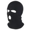 Fietsen Caps Maskers Pure Kleur Volgelaatsmasker 3 Gat Bivakmuts Gebreide Winter Ski Warmer Sjaal Outdoor335C