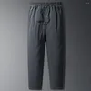 Pantalons pour hommes Cordon Hommes Chauds Pantalons de survêtement d'hiver confortables avec poches à taille élastique Idéal pour l'exercice de jogging Tenue décontracté