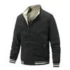 Men's Jackets KOODAO Men Clothing Collar Sports And Keisure Lapel Polyester For Spring Autumn Grey/Green/Black