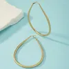 Hoop Earrings Post Stud Egg Shaped Women Girls Gold Silver Plating Fashion Jewelry Accessories Party Gift 2023 Style