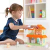 Puppenhaus-Zubehör, Miniatur-Puppenhaus-Set, Tiny House-Set mit Möbeln und Musiklicht, Mini-Villa-Spielzeug, Spielhaus-Spielzeug zum Geburtstag 231122