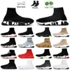 Diseñador Hombres Zapatos Mujeres Hombres Speed Trainer Negro Blanco Rojo Graffiti Moda Velocidades 2.0 Suela transparente Calcetines Corredores Plataforma Mocasines Zapatillas de deporte 36-45