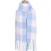 Écharpes Hiver AC British Plaid Écharpe Femmes Marque De Luxe Imitation Cachemire Épaissie Chaud Gland Arc-En-Ciel Châle Foulard 231122