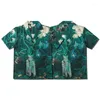 Chemises décontractées masculines 2024Summer hommes art vase Huile Impression de mode Fashion Short Sleeve Hawaiian Harajuku Beach Chemise Homme Luxe Haute Qualite