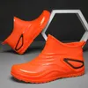 Bottes de pluie Chaussures de chef de travail pour hommes chaussures de randonnée légères antidérapantes en plein air bottes de pluie de pêche Shaxi chaussures de pêche en caoutchouc imperméables durables 231122