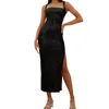 Casual Dresses Homecoming For Women Sexy Glitter Party Night Dress Wrap V Neck Cap Sleeve Belted Beaded Formal