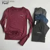 Yoga kläder peeli långärmad yoga skjortor sport topp fitness yoga topp gym topp sportkläder för kvinnor gym femme jersey mujer kör t -shirt t230422