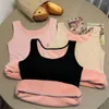 Camisoles Tanks Women Thermal Underwear Top Fashion Winter Plus Velvet Shirt Kvinnlig undertröja Sömlös ärmlös väst