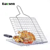 Everhome 1pcs rostfritt stål grillgrill BBQ Meshes Fish Chicken Grill BBQ Tools Kitchen Accessories T2005062629