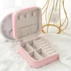 Jewelry Boxes 1pcs Single Layer Storage Box Ladies Travel Leather Jewelry Box Classic Black Pure White Fashion Pink Storage Box 231121