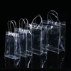 PVC Clear Handbags Present Bag Makeup Cosmetics Universal Packaging Plastic Clear Påsar 10 storlekar för Välj LQCNH