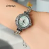 Luxury Watch New Fashion Diamond Inlaid Round Women's Watch Wrapped Pattern Free Adjustment Bracelet Quartz