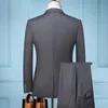 Męskie garnitury Blazers S-7xl Blazer Vesters Spodni męski garnitur modny biznes włoski dżentelmen swobodny suknia ślubna formalny 3-częściowy zestaw 231122
