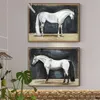 Pôster de cavalo saudita vintage, animais modernos, pintura em tela, arte de parede de cavalo, imagem para decoração de sala de estar, quadros sem moldura 1869