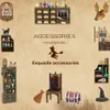 Accessoires de maison de poupée CUTEBEE Kit de coin livre DIY Maison de poupée en bois avec lumière tactile Meubles Magic Pharmacien Serre-livres Décorations de Noël miniatures 230422