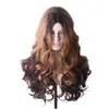 Syntetiska peruker blandar färg lockig peruk träfestival brun lång ombre blond vågig hår kvinnor cosplay droppleveransprodukter dhxsr
