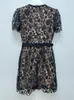 Casual Dresses AUTH Self Portrait Black Knit Lace Midi Dress