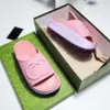 Luxury Slippers Slide Brand Designers Ladies Hollow Platform Sandals Women's Sandal With Lnterlocking G Lovely Sunny Beach Woman Shoes