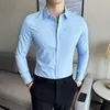 Männer Casual Hemden Chemise Homme Luxus Business Formelle Kleidung Langarm Kleid Für Männer Kleidung Slim Fit Hemd Bambus Faser