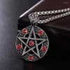 Pendant Necklaces Gem Pentagram Man Stainless Steel Korean Fashion Jewelry Gems Gothic Cool Things Necklace