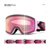 Winter New Professional Ski Glasses Outdoor Sports Magnetic Absorption Anti fog High Definition Field of View REVO Removable Eye Protection