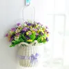 Künstlicher Blumen-Hängekorb mit Blumen, Lavendel, Dekoration für Wohnzimmer und Schlafzimmer, Y0104292a