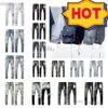 Designer masculino roxo jeans calças de moda calças de moda high-end qualidade design reto retro streetwear casual sweatpants corredores 55