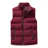 Gilets pour hommes Veste sans manches épaissie à la mode respirante couleur unie coupe-vent mâle gilet manteau coton rembourré streetwear ultra léger