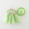 Vestidos de niña, vestido de verano para niñas, tirantes bonitos, princesa elegante con sombrero, regalo de fiesta de cumpleaños, ropa para niños pequeños de 0 a 24 meses