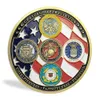 Grateful Appreciation Thank You For Your Service Military Family Large Colorized Challenge Art Coin