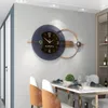 Wanduhren Wohnzimmer Uhr Stücke Quarz Elegant Hand Home Dekoration Geschenk Nummer Licht Rund Modern Zegar Decor