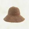 Berets 1PC Outdoor Hawaii Słomowy kapelusz okrągły blok słoneczny szerokie grzbiet UV Ochrona Summer Sunhat Beach (Khaki)