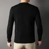 メンズセーター秋の冬のメンズ長袖セーターヤングファッションニットウェアマッチングトップグレーブラックセーター - サイズS-4XL 231122