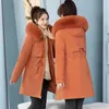 Manteau en duvet de fausse fourrure pour femmes, doudoune multifonctionnelle à fermeture éclair et Parka élégante pour veste cintrée à col en fourrure, mode d'hiver 231122