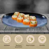 Assiettes Assiette de service Plateau à sushi en céramique Plat Plateau en porcelaine Plateaux japonais Dîner Plats ovales Snack Apéritif Bol à fruits