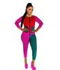 Newggs Spring Women's Printed Contrast Dwie Peice Set Kurtka+Panting Jogging Suits Women Y2K TrackSuits Designer Casual Curtets I Jogger Spods