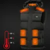 Gilet da uomo Gilet riscaldato elettrico unisex Abbigliamento termico antivento caldo 15 zone di riscaldamento Chiusura con cerniera Ricarica USB per sport invernali Escursionismo 231122