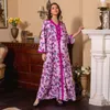 Ethnic Clothing Eid Dress Abaya Muslim Woman Hijab Female Scarf Caftan Flowers Dresses Dubai Ramadan Abayas Kaftan Vestidos 2023