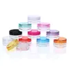 Similar mini glass jars 3g 5g empty cosmetic jars PS round bottom cream jars with multiple color for choose Faxud